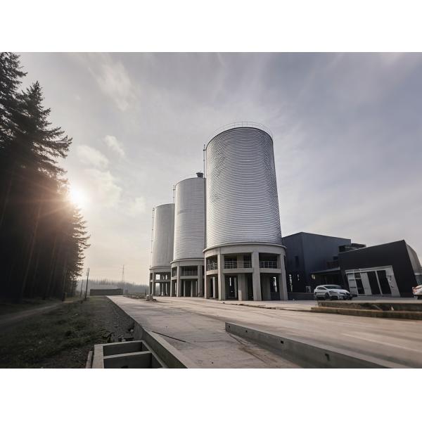 High Strength Spiral Steel Silo For Lime Storage Construction And Agriculture Industry