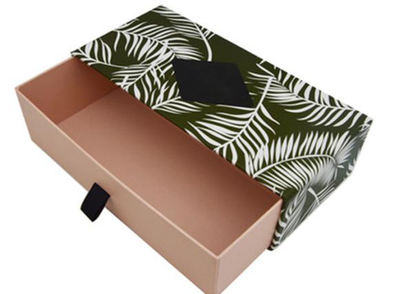 Drawer Chipboard Gift Boxes , 4 Inch Gift Boxes Brand Packaging Printing Black Logo Hot Stamping
