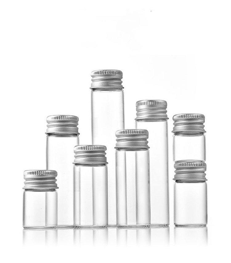 Laboratory Clear Flat Bottom Borosilicate Glass Test Tube Glass Tube with Screw Cap