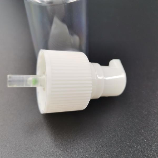 White  Ribbed Collar  24mm  Cream Dispenser Pump