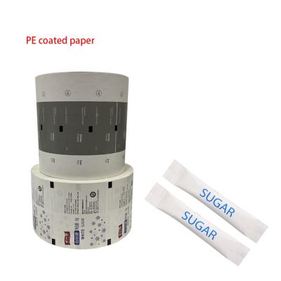 Heat Seal PE Coated White Paper Rolls For Sugar Stick Packing