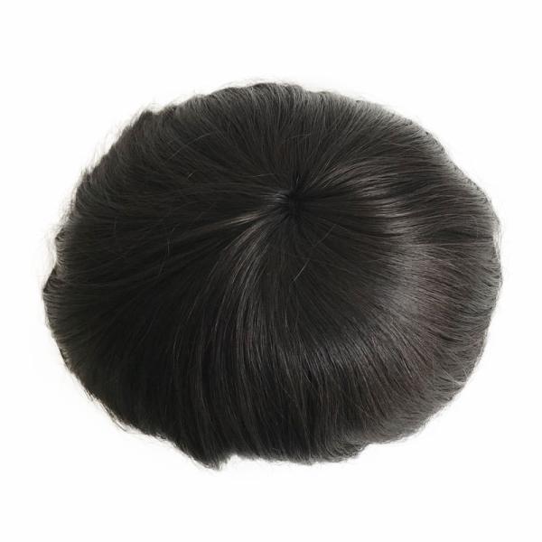 Super PU Skin Hair Topper 100% Human Hair Right Toupee Design with Invisible V Loop Front