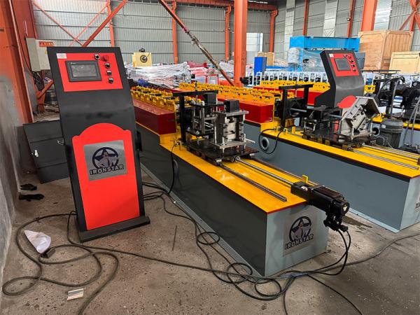 Omega profile roof batten roll forming machine in Egypt Top hat roll forming machine Raw material: Galvanized steel