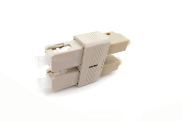 FTTH LC SC Multimode Duplex Hybrid Fiber Optical Cable Adapter Flange 50/125 Grey Color
