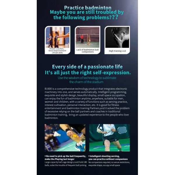 Máquina do serviço da peteca do badminton com proteção da sobretensão da sobrecarga