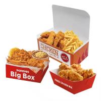 Boîtes de poulet frit biodégradables personnalisées avec logo - Contenants écologiques à emporter pour la restauration rapide