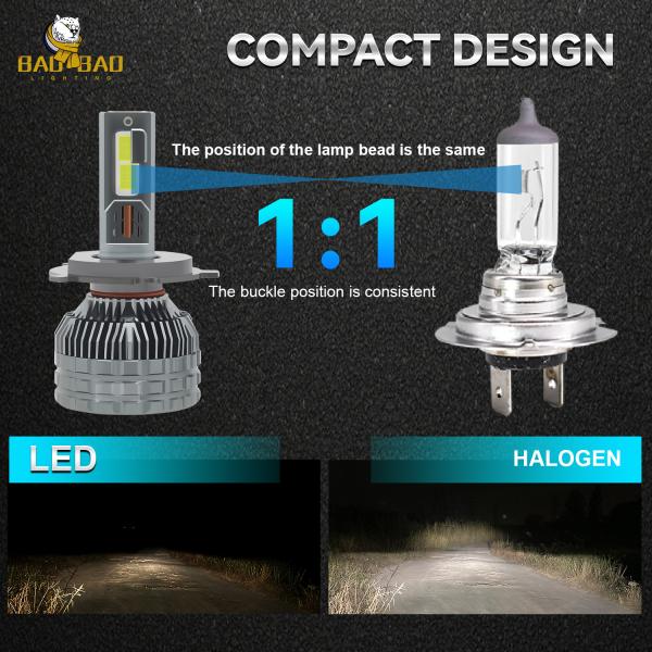 6 Copper 180W H4 H11 H4 H1 Metal LED Headlight Bulb For Car Accessories
