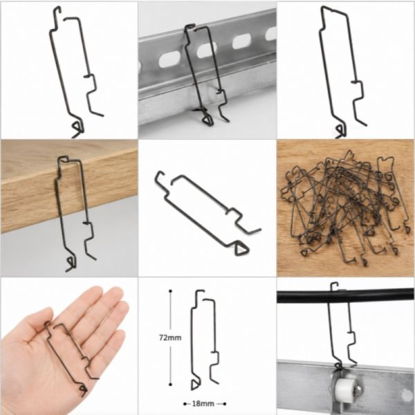 72mm Cable Tray Spring Clips | U-Channel Wire Hooks | Fast Fit