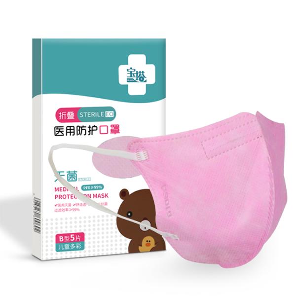 Adjustable Children'S Disposable Face Masks High Filtration Rate N95 Grade