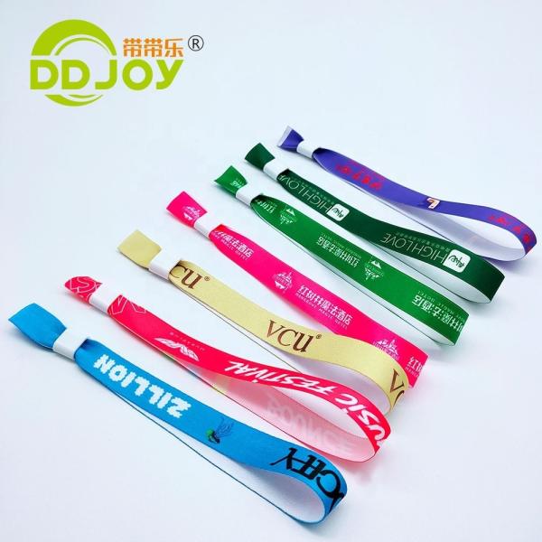 Embroidered Textile Cloth Wristbands Ideal for Events Festivals Parks Parties and Clubs