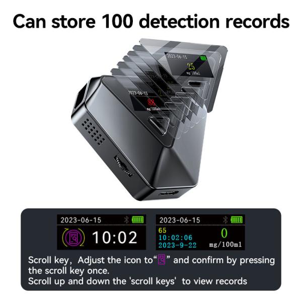 OEM ABS портативный алкогольный анализатор с электрохимическим сенсором алкоголя топливных элементов