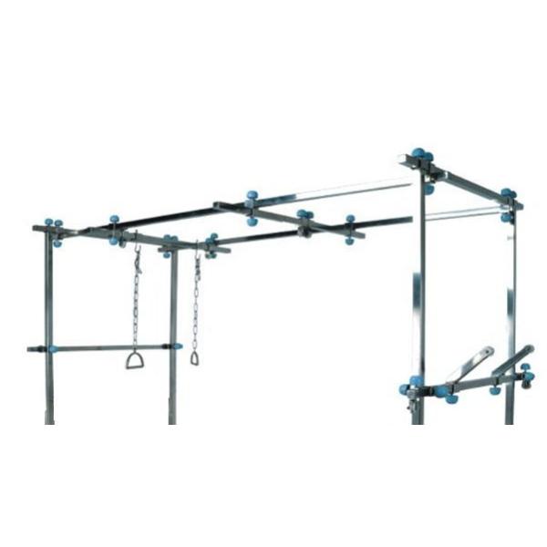 Lit d'hôpital orthopédique à trois manivelles, réglable, simple, avec traction double