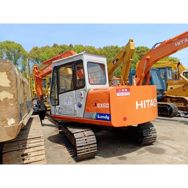 Quancai Engine HITACHI EX60 Excavator 6 Ton Crawler Digger with 0.32m3 Bucket Capacity