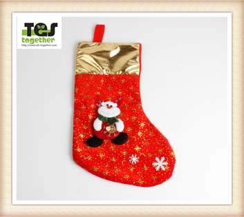 non-woven big size christmas sock decoration/OEM O ODM