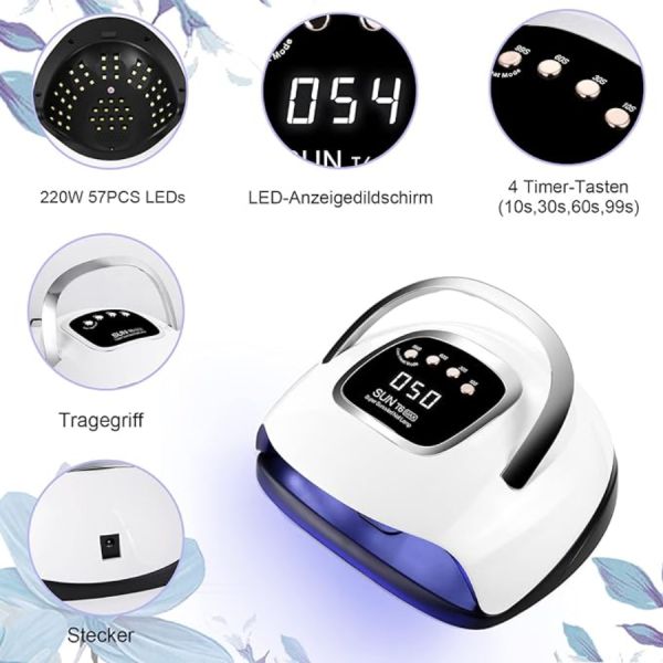 UV Nail Curing Lamp Professional Nail Tool Designed For Stable, Even Curing During Long-term Continuous Use