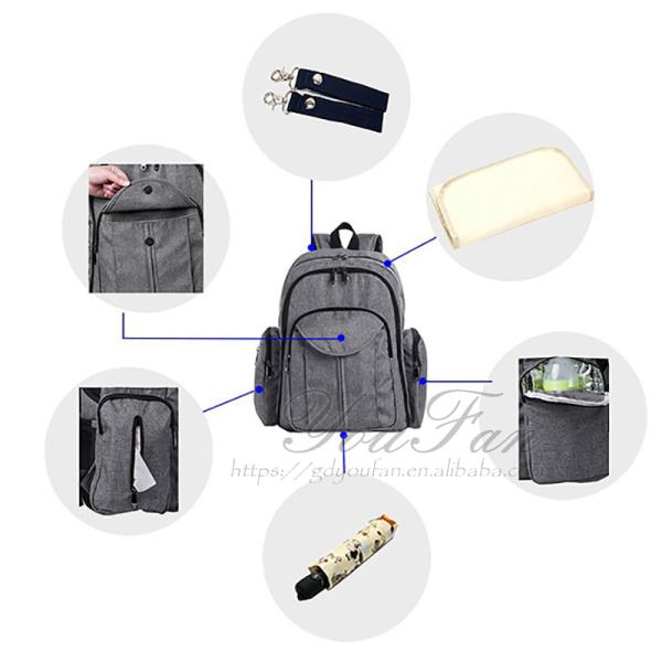 Durable Fabric Baby Diaper Bag Mom Backpack