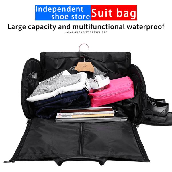 Venda a retalho Multifunção Impermeabilização para homens negócios Viagem Duffle Logotipo personalizado Foldable Suit Cover Saco de roupa