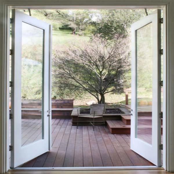 Heat Insulation Commercial Aluminium Doors Casement Door Construction Easy Install / Clean