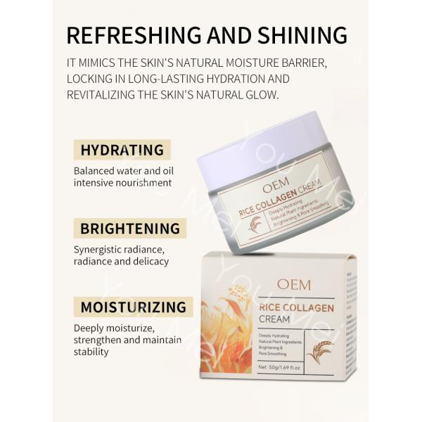 Pure Vegan Skincare Collagen Face Products Anti Wrinkle Cream Rice Derived Ferulic