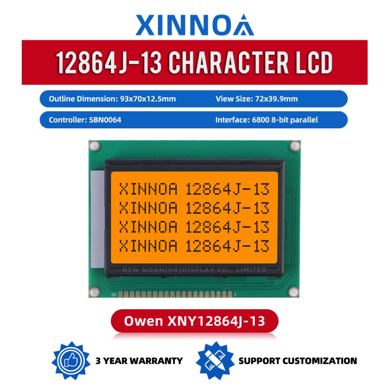 Grey Film 12864J-13 128*64 Graphic Dot Matrix Module Controller SBN0064 With Multiple Languages