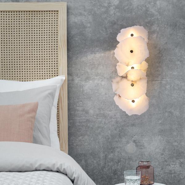 Natural Marble Wall Lamp Bedroom Bedside Lamp Luxury Living Room Wall Lamp