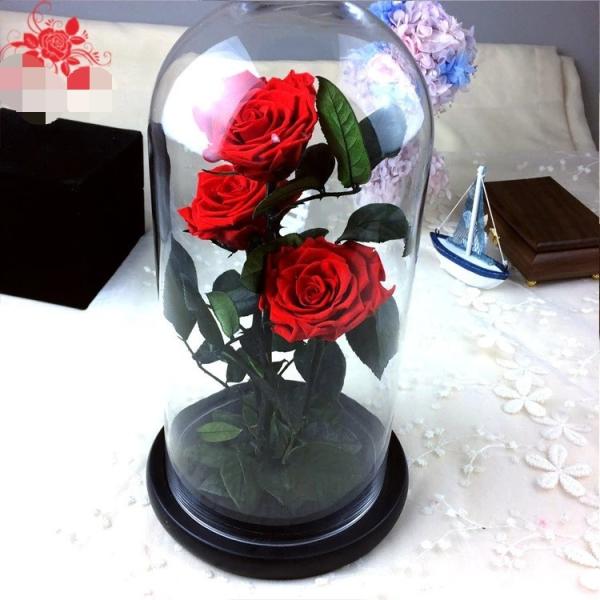 christmas ornaments long stem real touch natural flowers preserved roses
