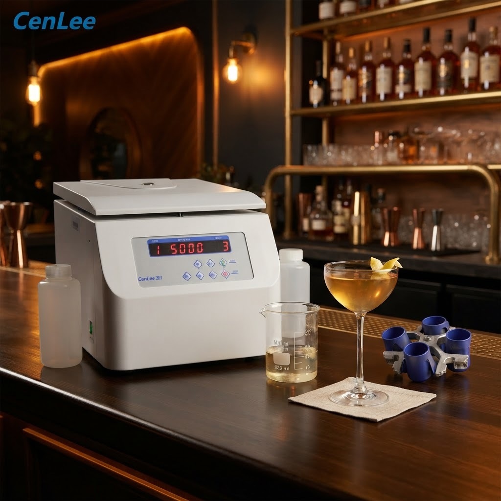 Centrifuge for Bartending Juice Clarification, 5000rpm Bench-top Beverage Centrifuge 4x500ml with Timer for Bar Cocktail Making