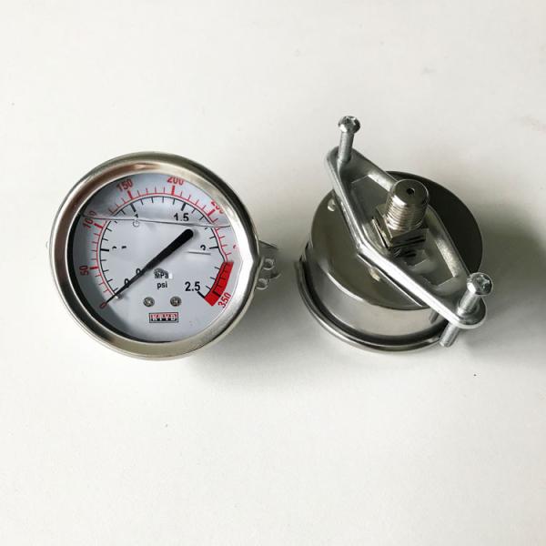 Calibre de pressão enchido água do selo 60Kpa do diafragma do manômetro do SUS para o tratamento da água do Ro