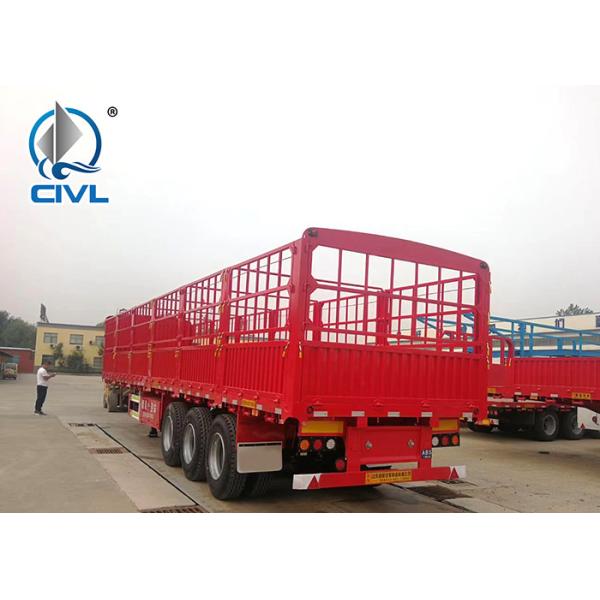 New 3 Axle Fence Cargo Semi Trailer 12m 12.5m Side Wall Fence Cargo Semi Truck Trailer