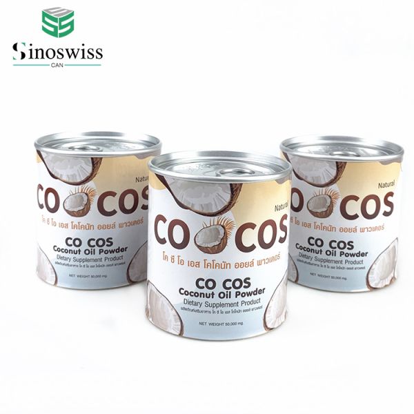 Freshness Locking Paper Cans Packaging Abrasion Proof For Coconut Powder