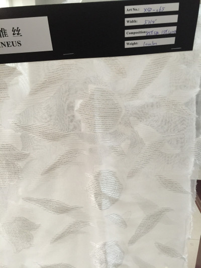 silk/metallic clipped jacquard