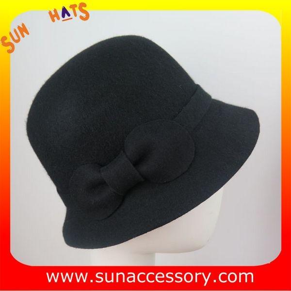2264 Sun Accessory customized fashion winter wool felt  cloche hats  ,women hats and caps wholesaling