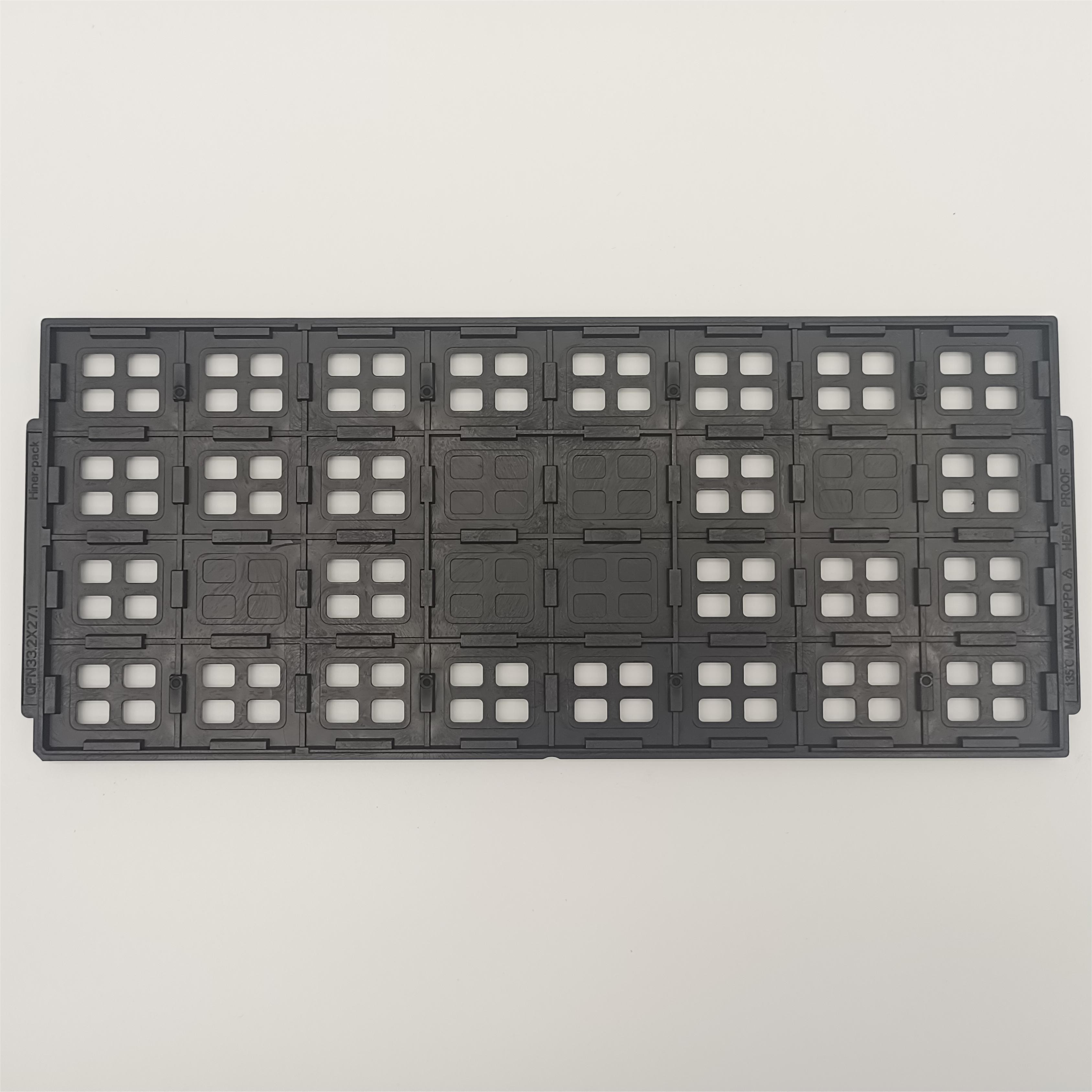 Черные матричные поддоны Esd JEDEC для интегральной схемы