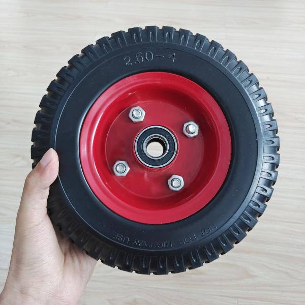 250-4 Metal Rim Wheel Barrow 8 Inch Hand Trolley Pneumatic Tire Rubber Wheel