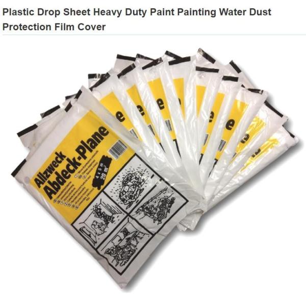 Plastic Disposable Cover Sheet Protect Drop Cloth / Dust Sheet