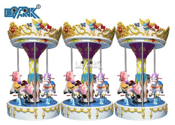 Indoor playground Carousel 3 seats kiddie carousel With Safety Features