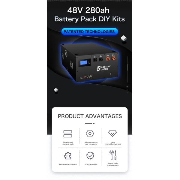 Батарейные чехлы Seplos Diy Kit со смарт-БМ для батареи 51.2V 280Ah