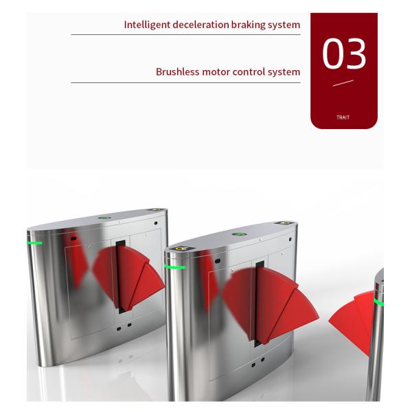 IP54 Flap Barrier Turnstile , Waterproof Security Turnstile Gate Customized