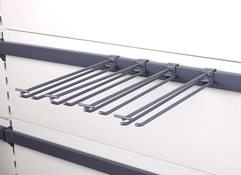 Supermarket Rack Accessories Stainless Steel Coat Hook 4mm 250MM Silvery