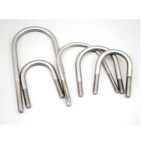 Large U Bolts Stainless Steel , U Bolt For 6 Inch Pipe Bright Surface