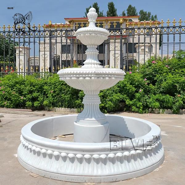 Marble Garden Water Fountains Natural Stone Modern Yard Fountain European Style Large Outdoor Decorative