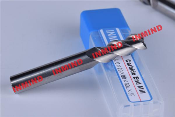30º Helix Angle End Milling Cutter / Aluminum Cutting End Mills HRC50 Hardness
