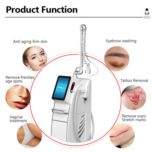 2in1 Acne Treatment Fractional Co2 Laser Tattoo Removal Q Switch Laser Machine