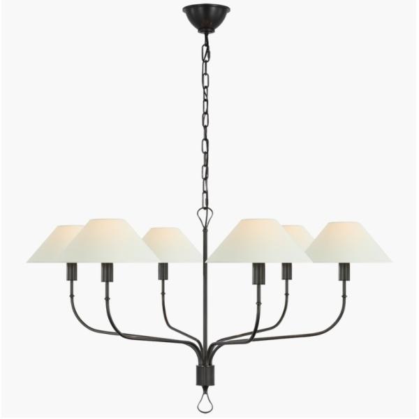 Visual Comfort Griffin Extra Large Tail Chandelier AL 5005 (El grifo con una cola extra grande y una lámpara de luces con una cola extra grande)