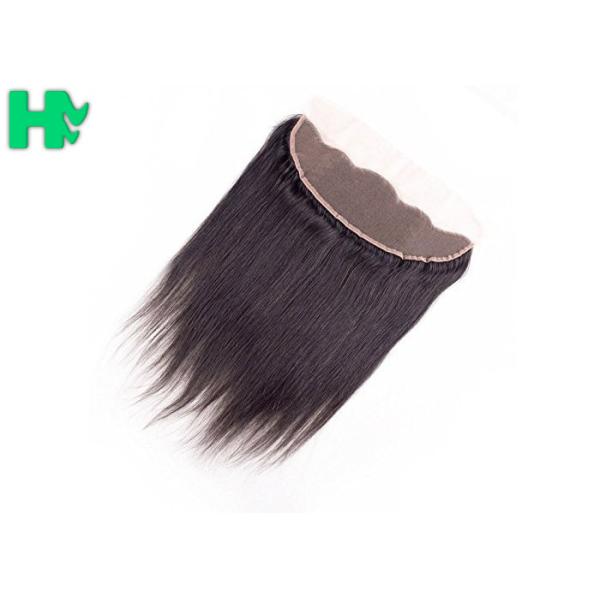 Smooth Human Hair Closure 13*4 Lace Frontal Closure Straight Natural Black 8A