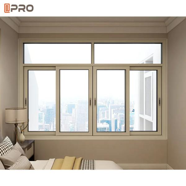Insulated Aluminum Casement Windows Burglar Proof And Fly Screen Mesh Integrated