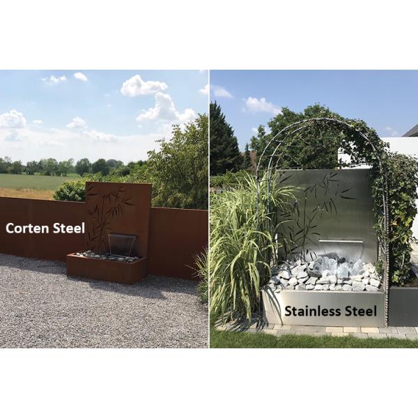 фонтан 1500x1000x600mm деревенский Corten стальной с лазером отрезал панель экрана