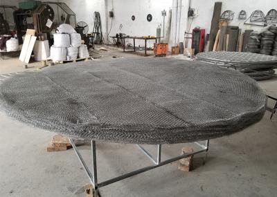 Double Wire Knitting PP Mesh Pad Demister 100mm Thickness Cellular Structure