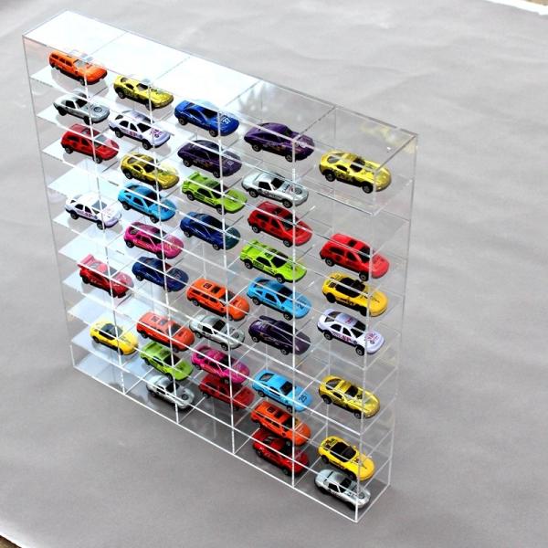Clear Small Lock Acrylic Showcase Box Wall Mount Hanging Car Model Bakery