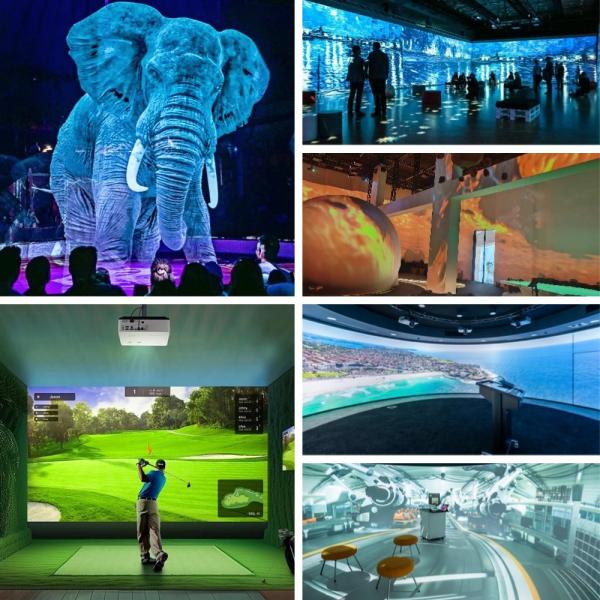 Large Immersive Projection 6000 Lumen LCD Short Throw Projector With 30000 Hours Laser Ultra Long Lifespan